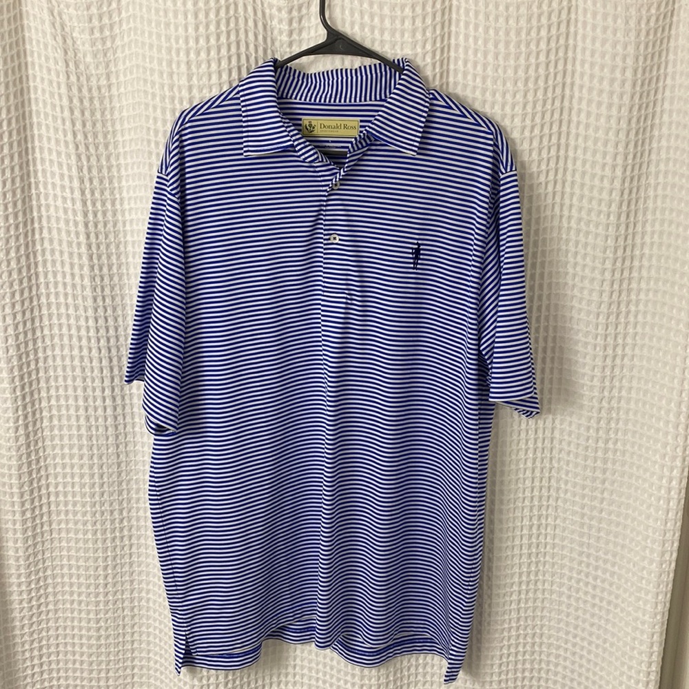 Donald Ross Striped Golf Polo - Cassique Kiawah Island Golf Club  - Size L